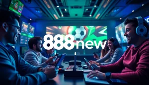 Engaging gaming scene featuring players enjoying 888new's online betting platforms securely.