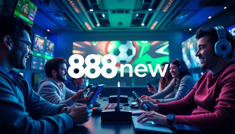 Engaging gaming scene featuring players enjoying 888new's online betting platforms securely.