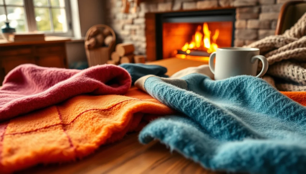 Bekijk fleece stoffen met verschillende texturen en kleuren op een houten tafel.