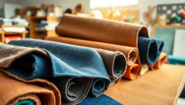 Canvas stoffen in diverse kleuren en texturen, perfect voor creatief gebruik.