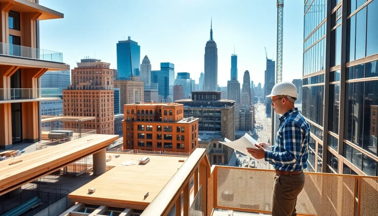 Showcasing a New York City Commercial General Contractor engaged in a project discussion with architects.