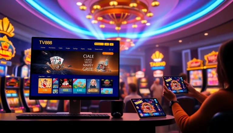 TV88 online casino interface showcasing vibrant games and easy navigation