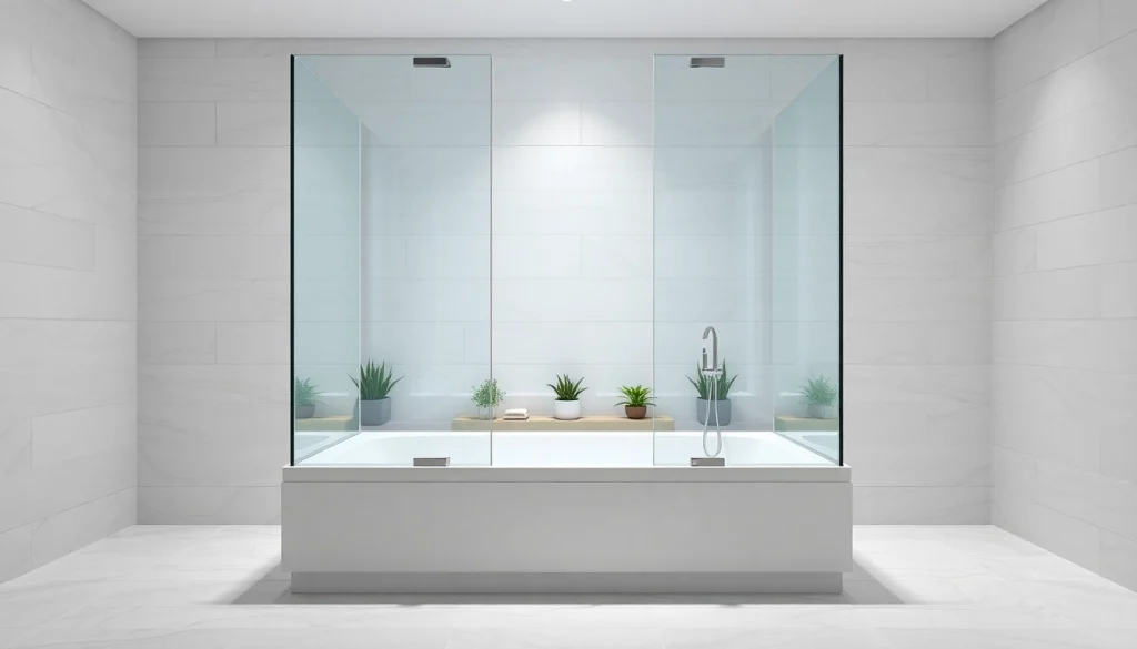 Installer la paroi de douche à l'italienne dans une salle de bain moderne et élégante.