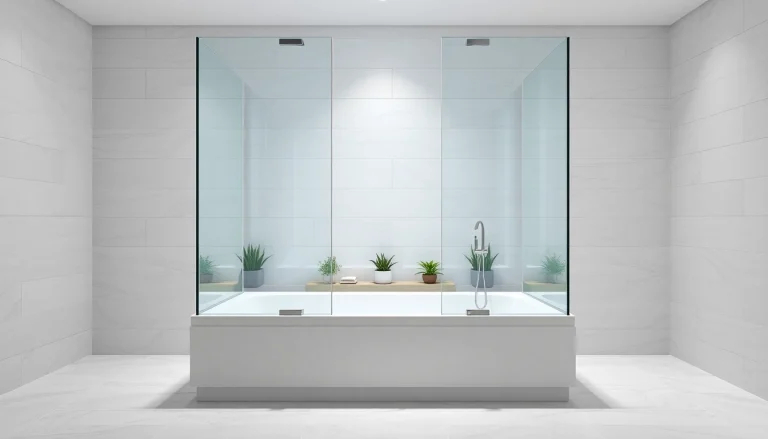 Installer la paroi de douche à l'italienne dans une salle de bain moderne et élégante.