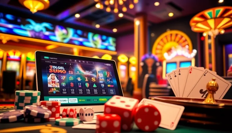 Terlibat dalam aksi togel sumo di lingkungan kasino online yang penuh warna.