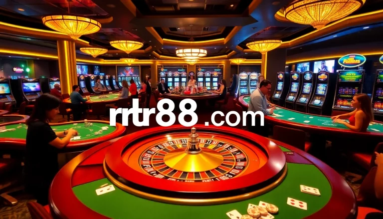 Experience thrilling gameplay at rr88 com with vibrant casino tables and exciting gaming elements.