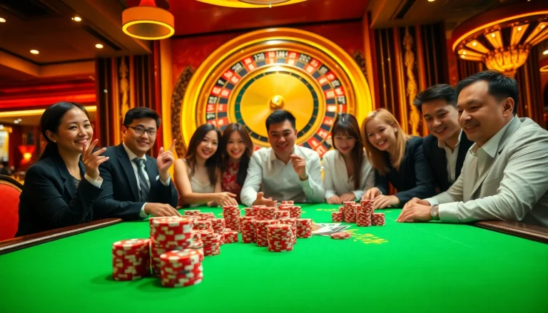 Experience the thrill of winning at Trang Chủ THABET with vibrant casino gaming scenes filled with excitement.