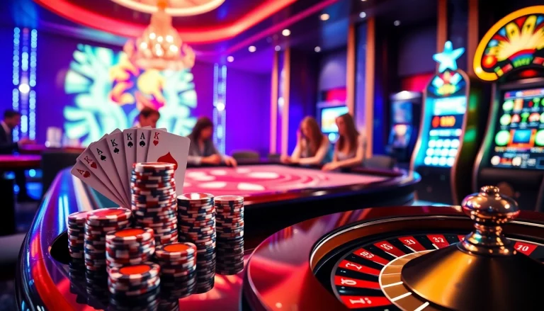 Experience Baccarat excitement at https://f168.ing/ with vibrant casino visuals and gambling elements.