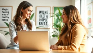 Nutritionist assists client navigating weight loss plateau with engaging strategies.