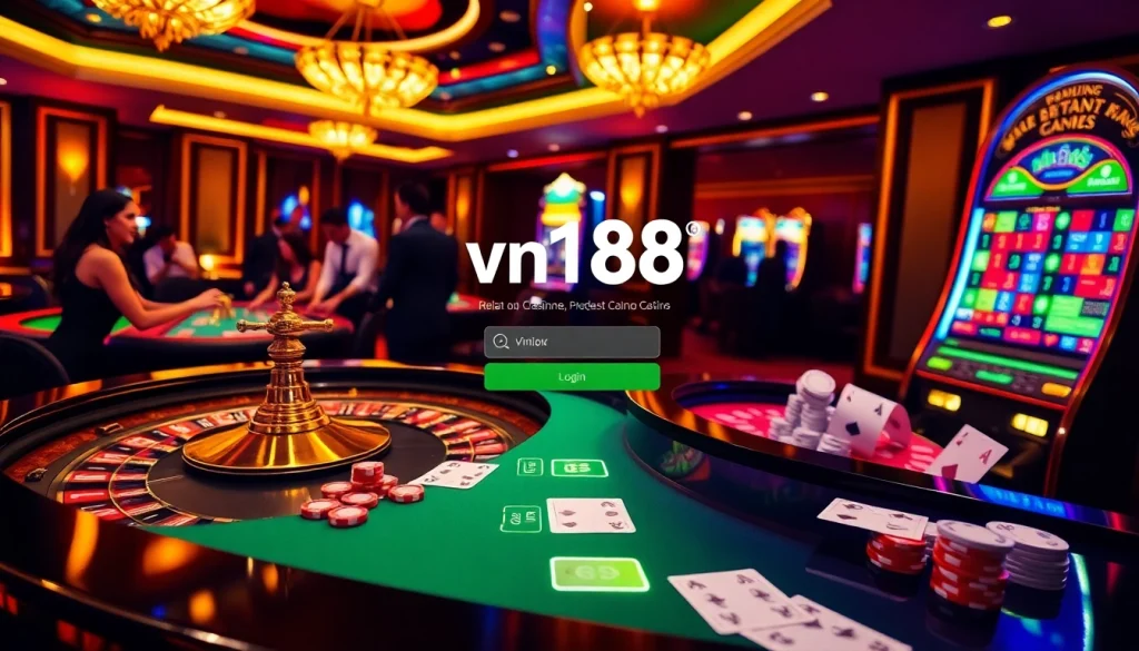 Engaging in a vibrant kasino experience, featuring vn168 đăng nhập and high-stakes gameplay at a roulette table.