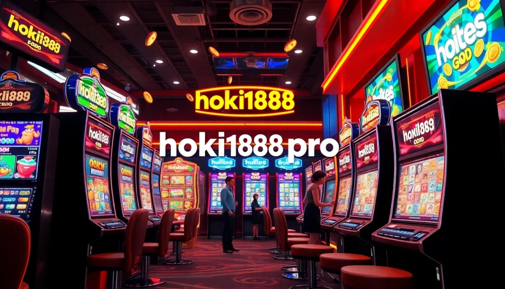 Experience the thrilling world of hoki138 pro online slots with vibrant machines and engaging gameplay.