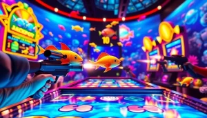 Bắn cá đổi thưởng gameplay showcasing thrilling underwater action and vibrant graphics.