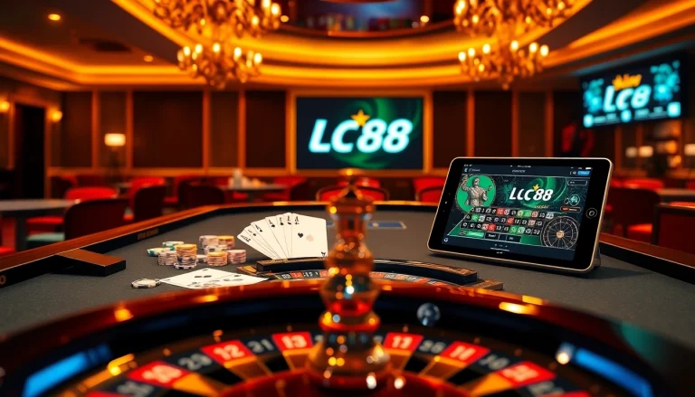Experience the thrill of lc 88 with colorful casino elements inviting players to gamble.