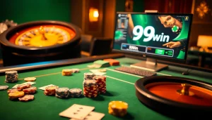 Experience excitement at 99win casino with vibrant poker tables and thrilling roulette games.