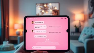 Engaging chat interface highlighting the concept of sex chat ai in a warm, inviting setting.