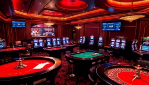 Experience the thrill of gaming at OK365LV.COM with engaging casino elements and vibrant tables.