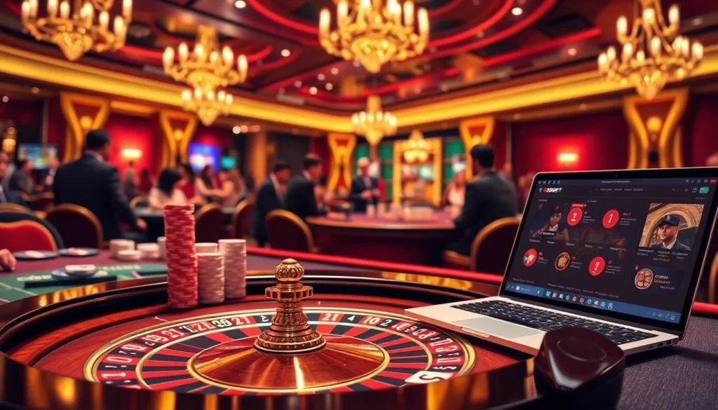 Engaging players at a casino featuring sbobet link alternatif for online betting.