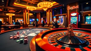 Engaging casino experience showcasing 8qbet's thrilling games and vibrant atmosphere.