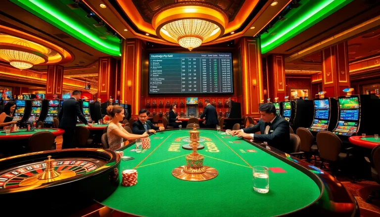 Exciting gaming scene at https://i9bett.cn.com/ featuring players, tables, and casino action.