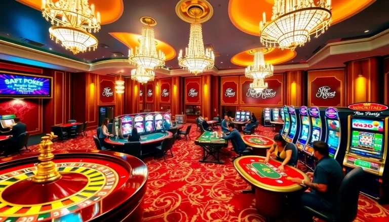 Experience excitement at https://thabet77.org/ with players enjoying roulette and poker at a luxurious casino.