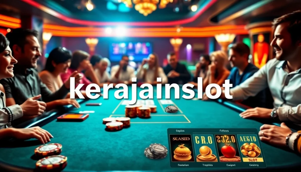 Experience the excitement of kerajaanslot with vibrant casino visuals and gaming action.