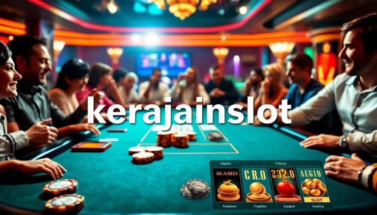 Experience the excitement of kerajaanslot with vibrant casino visuals and gaming action.
