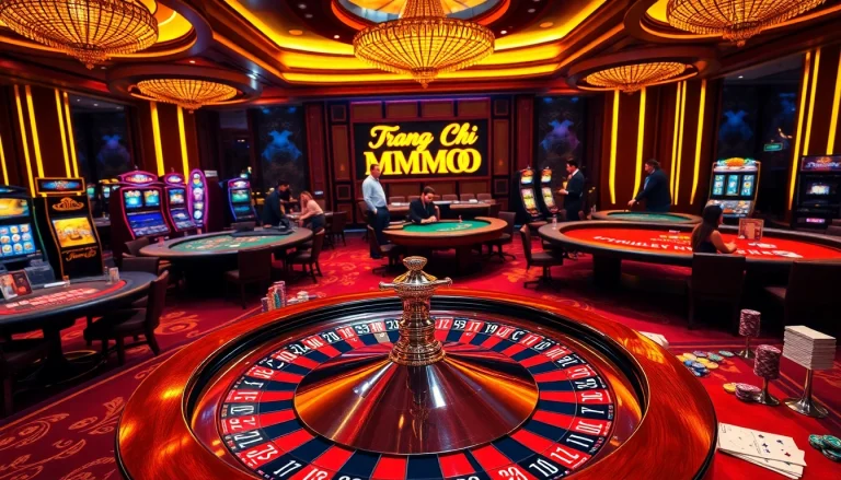 Experience the thrill of gaming at Trang Chủ MMOO, featuring luxurious casino tables and engaging gameplay.