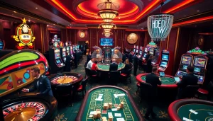 Engaging with the hidden wiki resources while playing exciting casino games at a luxurious gambling venue.