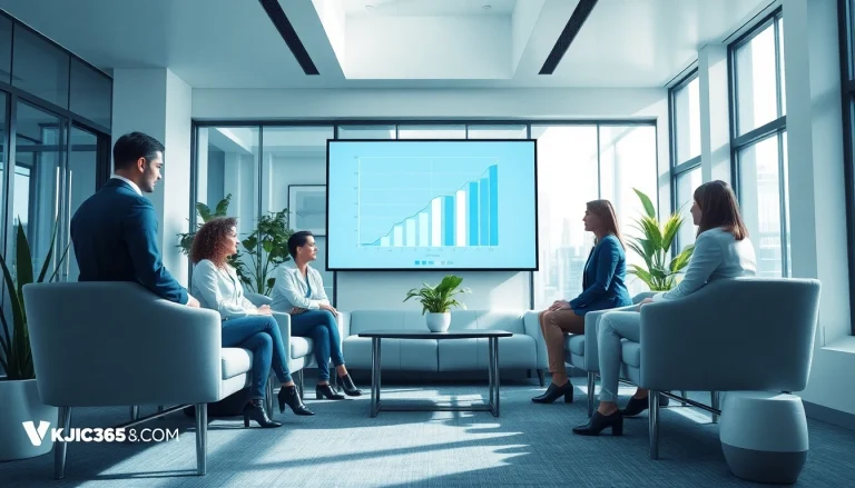 Engaging professionals collaborating in a modern office for https://kjc365.com/ showcasing innovation and growth.