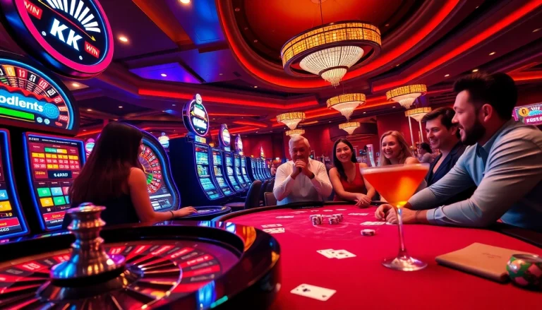 Experience the thrill of KK WIN at an upscale casino with exciting games and vibrant atmosphere.