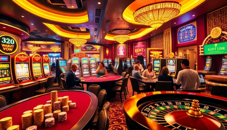 Exciting gameplay at the nhà cái 32win online casino with vibrant slot machines and engaging card games.