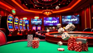 Experience excitement at the luxurious casino table featuring poker and chips on https://mmoo.gripe/.