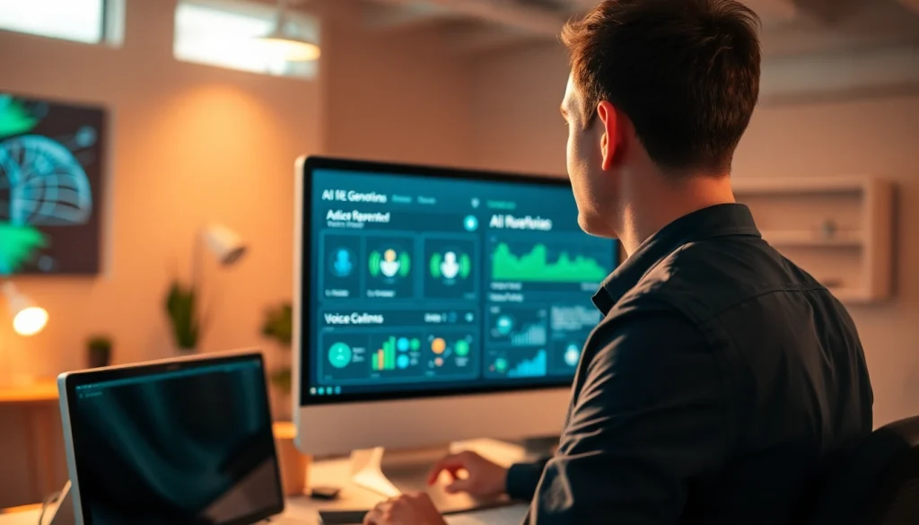 Generate lifelike AI Voice audio from a computer interface with innovative elements.