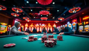 Engaging scene of reddit csgo gambling sites showcasing intense casino poker game action.