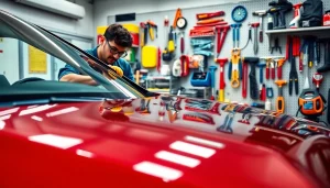 Experience premium auto detailing Cleveland TN with hands-on care and professional tools in a well-lit garage.