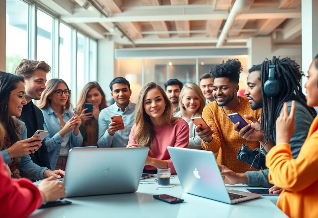 OnlyFans Nearby Creators engaging in a vibrant, connected community setting.