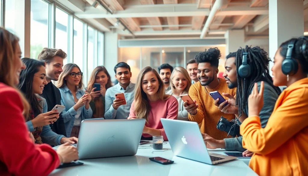 OnlyFans Nearby Creators engaging in a vibrant, connected community setting.