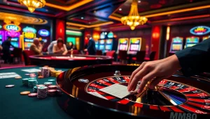 Experience the excitement of gambling at MM88 with vibrant casino visuals and engaging gameplay.