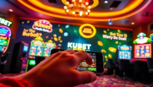 KUBET online casino experience showcasing vibrant gaming visuals, modern interface, and dynamic user interaction.