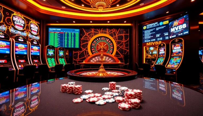 Engage in high-stakes gambling at mv88 with vibrant tables and classic casino games.