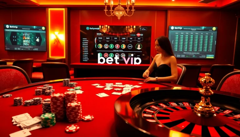 Trải nghiệm cảm giác hồi hộp của trò chơi cược ở mức cao tại casino BetVIP với những người chơi tinh tế và nội thất sang trọng.