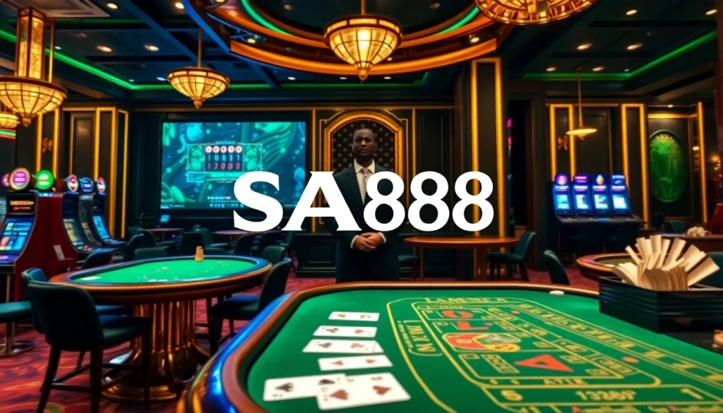 Experience the thrill of SA88 with exciting poker tables and vibrant online gaming interfaces.
