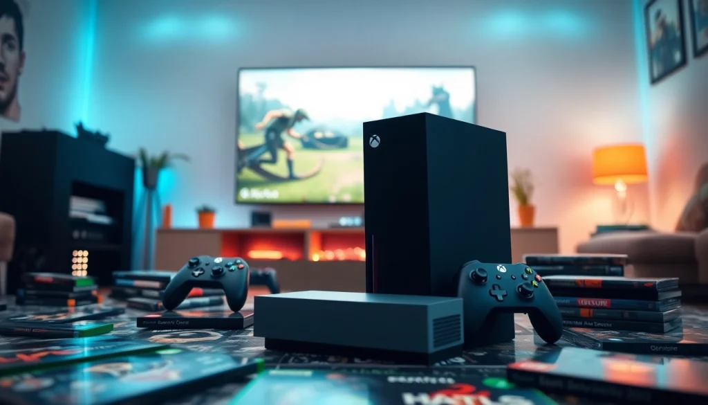 Engaging Xbox Series X game reviews setup showcasing the console and game covers.