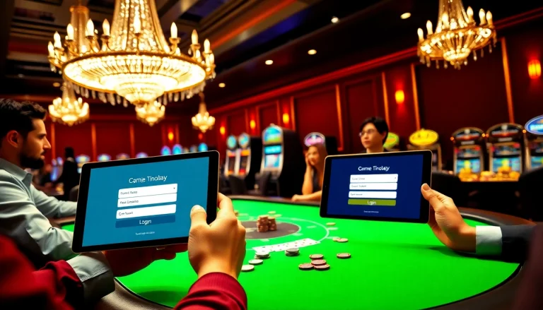 Experience the excitement of gaming with Onicplay login at a vibrant casino table.
