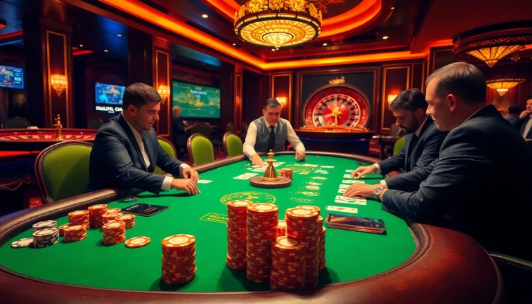 Experience high-stakes excitement at Luckywin's vibrant casino tables.