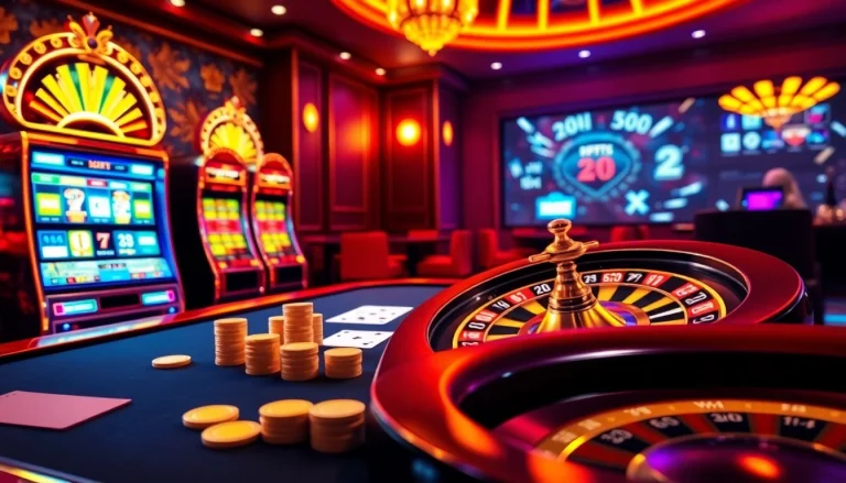 Gamblers enjoying a thrilling experience at mk8th.net's luxurious online casino with poker, slots, and roulette.