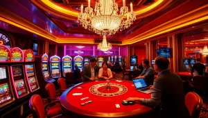 Experience the thrill of hidden wiki 2 through vibrant poker tables and slot machines in a luxury casino.