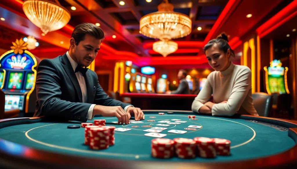 Engaging casino game scene featuring k9k9 poker action with vibrant lighting and rich colors.