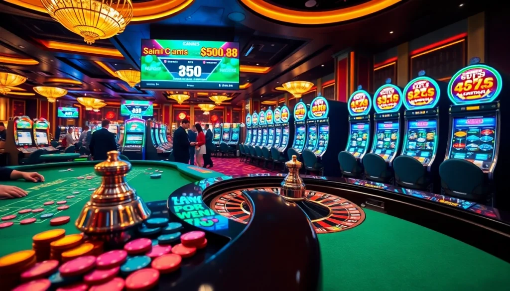Experience the vibrant casino scene with viral88 showcasing roulette action and colorful gaming chips.