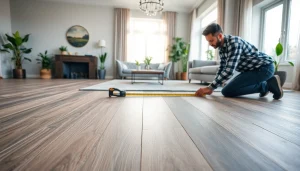 Install vinyl flooring with precision in a modern home setting highlighting craftsmanship.